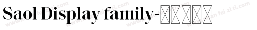 Saol Display family字体转换